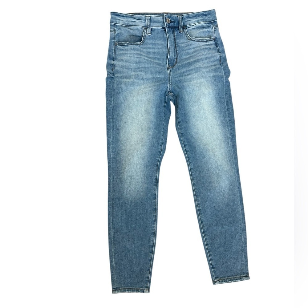 American Eagle Light Wash Super Hi-Rise Jegging Jeans Womens Sz 4 X-Short